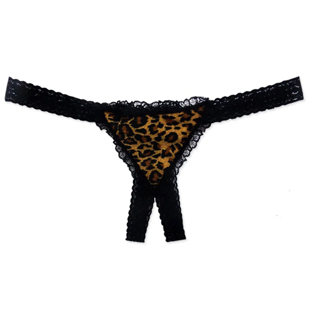 Animal Print Open Crotch Panty