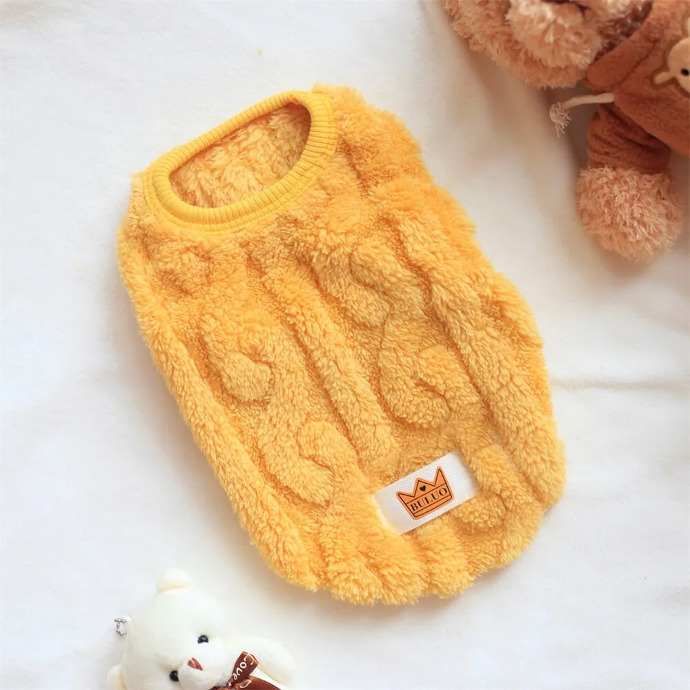 Cozy and Plush Fleece Dog Sweater – Available in Multiple Colors