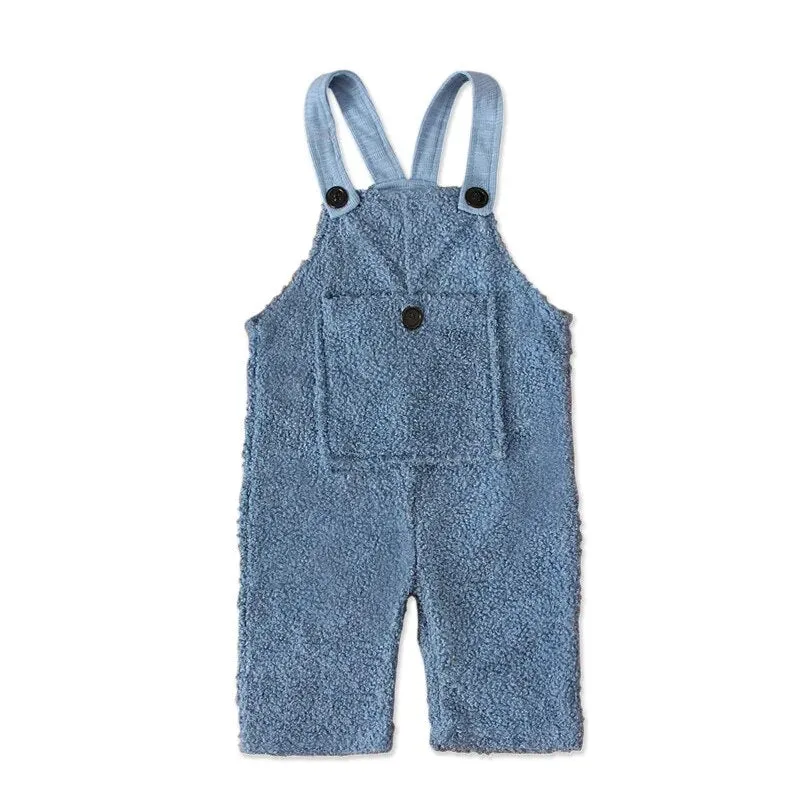 Cozy Kids' Fleece Jumpsuit with Big Pockets