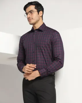 Formal Purple Check Shirt - Ring