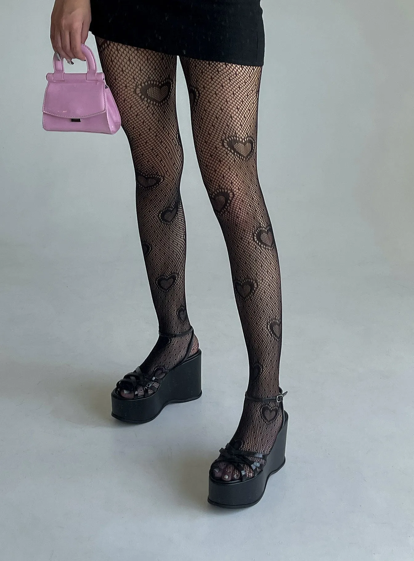 Heart Throb Stockings Black