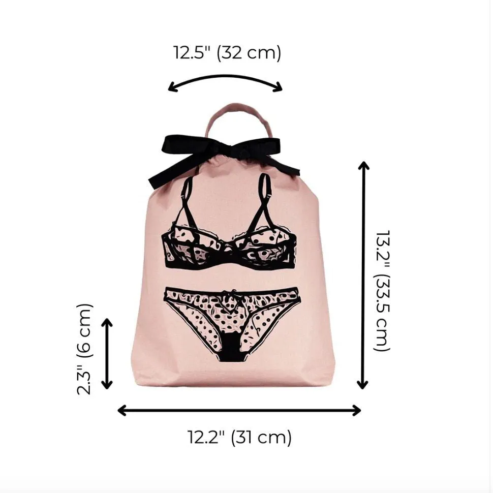 Lingerie Travel Bag in Pink Blush