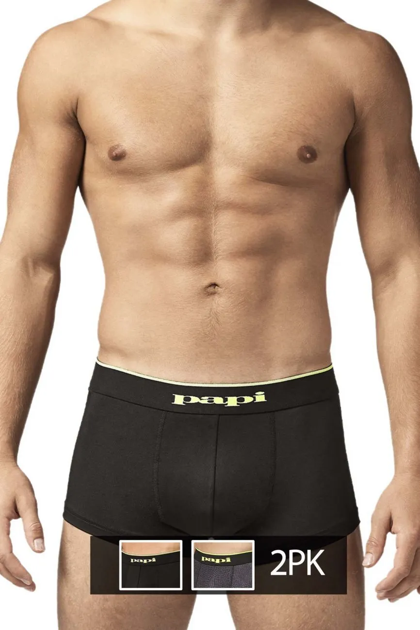 Papi UMPA048 Microflex Brazilian Trunks Charcoal-Leopard