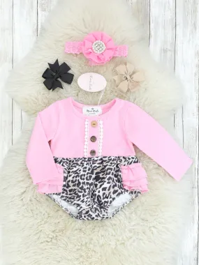 Pink Leopard Ruffle Bubble