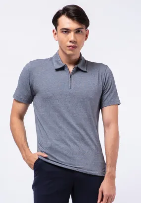 Polo Shirt with Zipper Details