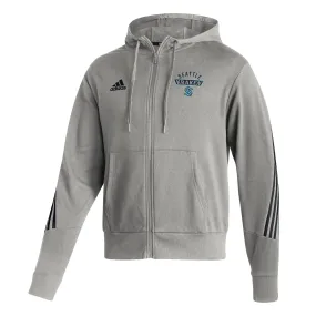 Seattle Kraken Adidas Striped Heather Hoodie