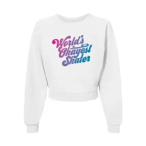 World's Okayest Skater Women's Raglan Pullover Fleece